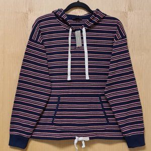J.Crew Striped Terry Drawstring Hoodie M. perfect condition